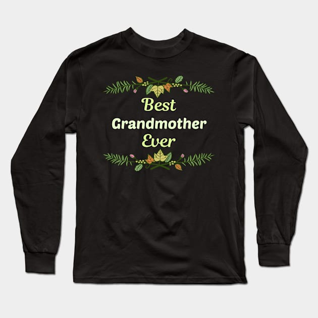 Family Leaf Grandmother Long Sleeve T-Shirt by Happy Life